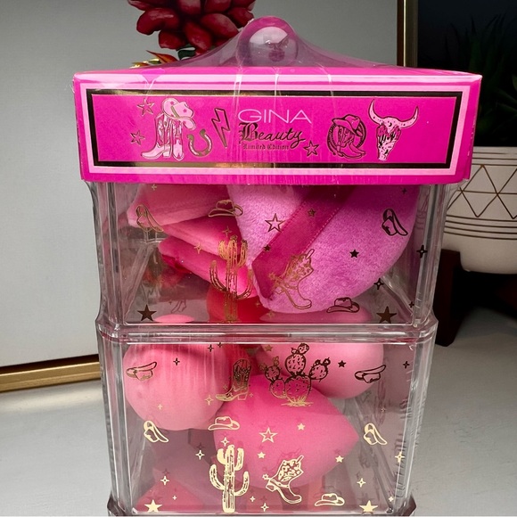 Beauty Sponge Set Gina Beauty Limited Addition 24 Pack Clear Vanity Organizer - Picture 5 of 6